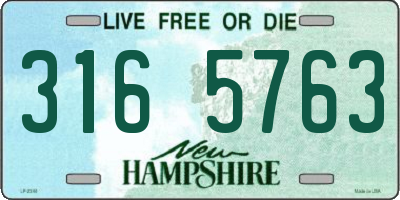 NH license plate 3165763