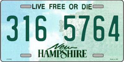 NH license plate 3165764