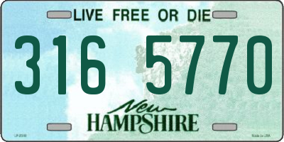 NH license plate 3165770