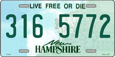 NH license plate 3165772