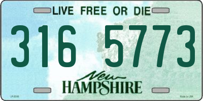 NH license plate 3165773