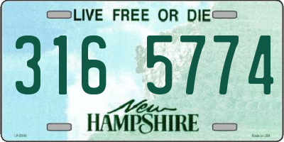 NH license plate 3165774