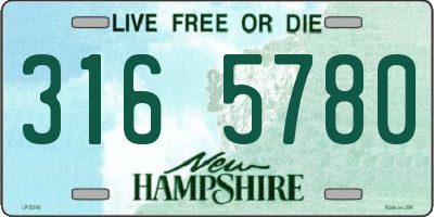 NH license plate 3165780