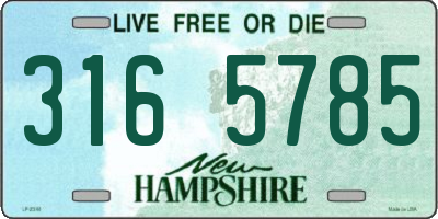 NH license plate 3165785