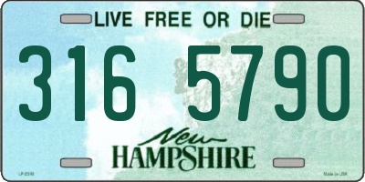 NH license plate 3165790