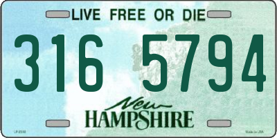 NH license plate 3165794