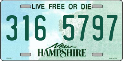 NH license plate 3165797
