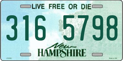 NH license plate 3165798