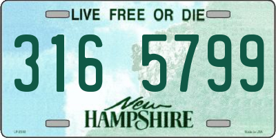 NH license plate 3165799