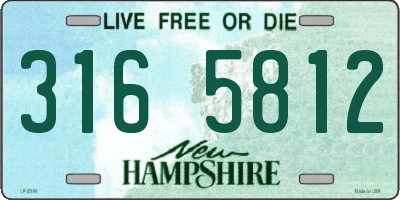 NH license plate 3165812