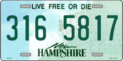 NH license plate 3165817