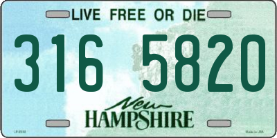 NH license plate 3165820