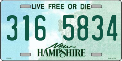 NH license plate 3165834