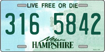 NH license plate 3165842