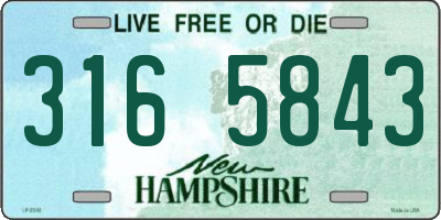 NH license plate 3165843