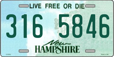 NH license plate 3165846