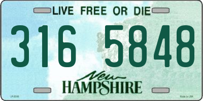 NH license plate 3165848