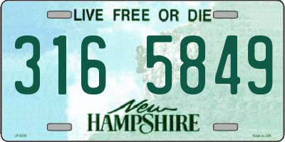 NH license plate 3165849