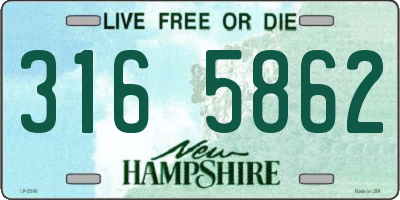 NH license plate 3165862