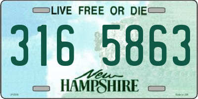 NH license plate 3165863