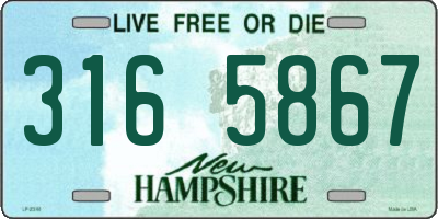 NH license plate 3165867