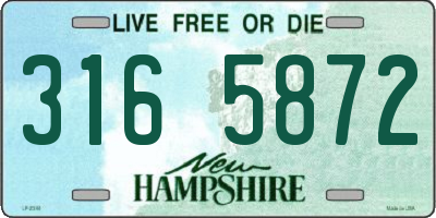 NH license plate 3165872