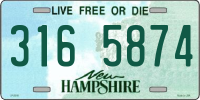 NH license plate 3165874