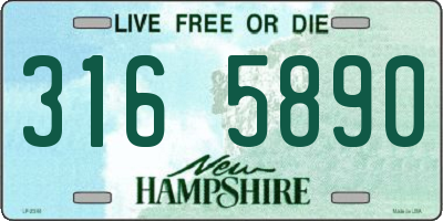 NH license plate 3165890