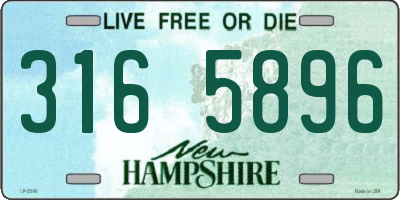 NH license plate 3165896