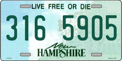 NH license plate 3165905