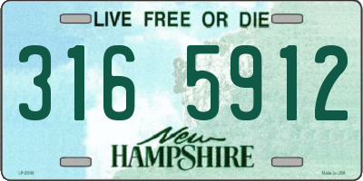 NH license plate 3165912