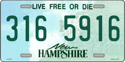 NH license plate 3165916