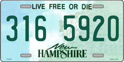 NH license plate 3165920
