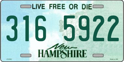 NH license plate 3165922
