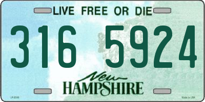 NH license plate 3165924