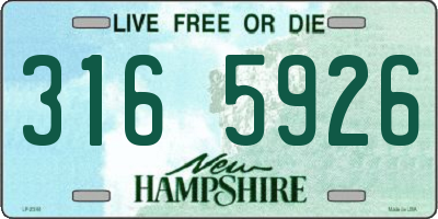 NH license plate 3165926