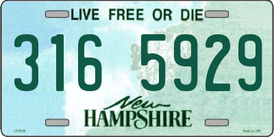 NH license plate 3165929