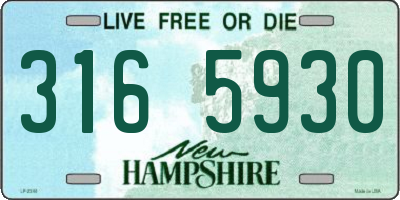 NH license plate 3165930