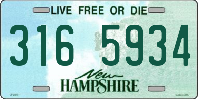 NH license plate 3165934