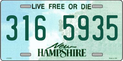 NH license plate 3165935