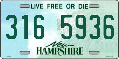 NH license plate 3165936