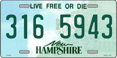 NH license plate 3165943