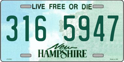 NH license plate 3165947