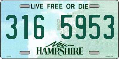 NH license plate 3165953