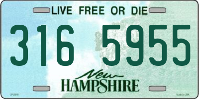 NH license plate 3165955