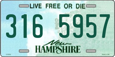 NH license plate 3165957