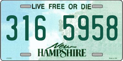 NH license plate 3165958