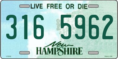 NH license plate 3165962