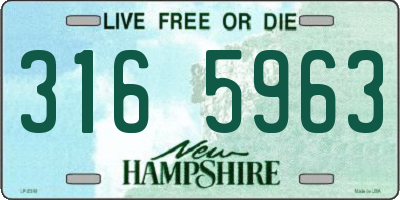 NH license plate 3165963