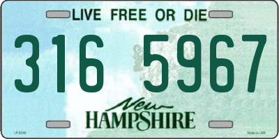 NH license plate 3165967